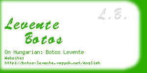 levente botos business card